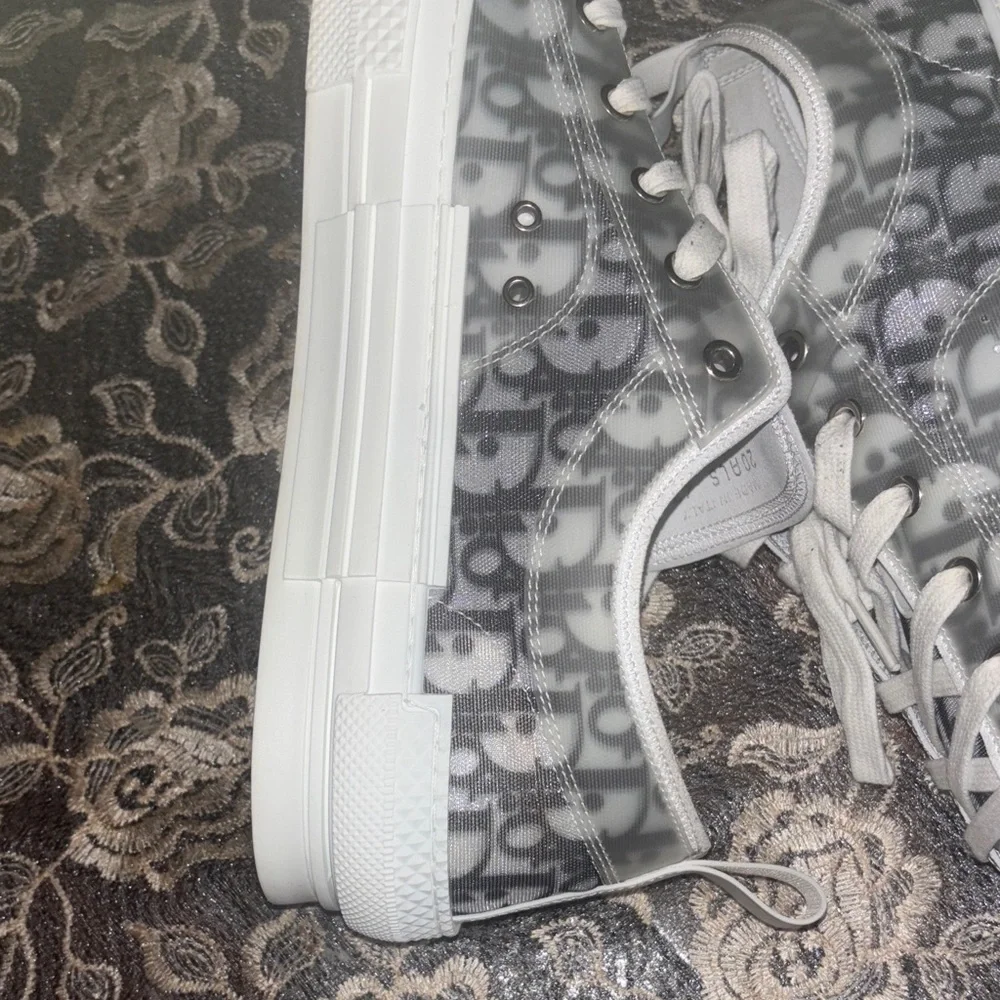 Dior Monochrome Sneakers in Elegant Black & White Gently Used. Men’s EU 47/14 US - Picture 11 of 15